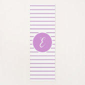 Stijlvolle witte strepen Monogram Letter E Yoga Ma Yogamat (Voorkant)