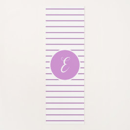 Stijlvolle witte strepen Monogram Letter E Yoga Ma Yogamat