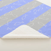 Stijlvolle Witte Vis Patroon Zee Theme Throw Deken (3/4)