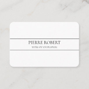 Stijlvolle, witte visitekaartje