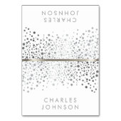 Stijlvolle witte & zilveren Confetti Stippen | Kaa Kaart (Voorkant)