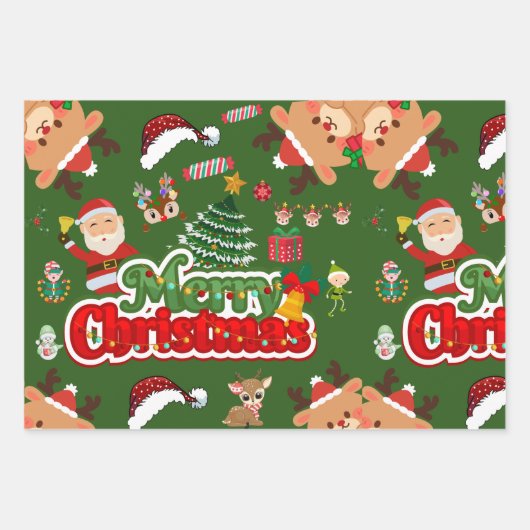 Stijlvolle Wrappers voor Kerst Feestdagen Inpakpapier Vel (Voorkant 2)