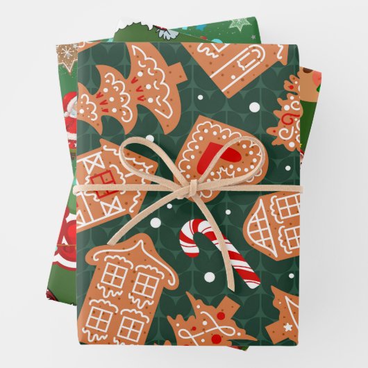 Stijlvolle Wrappers voor Kerst Feestdagen Inpakpapier Vel (In situ)