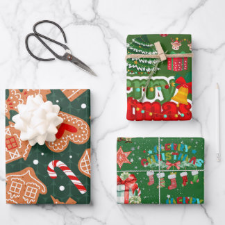 Stijlvolle Wrappers voor Kerst Feestdagen Inpakpapier Vel