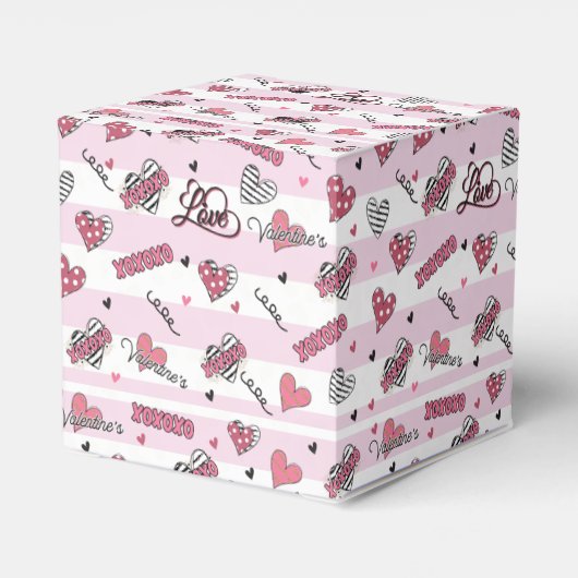 Stijlvolle XOXO-Valentijnsdag gevarieerd Bedankdoosjes (Achterkant)