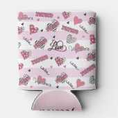 Stijlvolle XOXO-Valentijnsdag gevarieerd Blikjeskoeler (Achterkant)