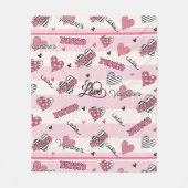 Stijlvolle XOXO-Valentijnsdag gevarieerd Fleece Deken (Voorkant)