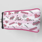Stijlvolle XOXO-Valentijnsdag gevarieerd Golfheadcover (Voorkant)