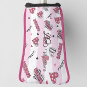 Stijlvolle XOXO-Valentijnsdag gevarieerd Golfheadcover (Draai 90)