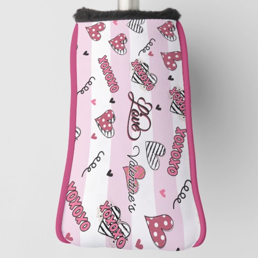 Stijlvolle XOXO-Valentijnsdag gevarieerd Golfheadcover (Draai 90)