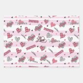 Stijlvolle XOXO-Valentijnsdag gevarieerd Inpakpapier Vel (Voorkant 2)