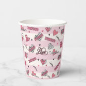 Stijlvolle XOXO-Valentijnsdag gevarieerd Papieren Bekers (Voorkant)