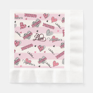 Stijlvolle XOXO-Valentijnsdag gevarieerd Servet