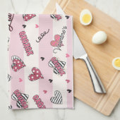 Stijlvolle XOXO-Valentijnsdag gevarieerd Theedoek (Quarter Fold)