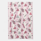 Stijlvolle XOXO-Valentijnsdag gevarieerd Theedoek (Verticaal)