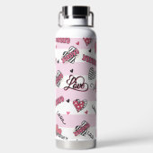 Stijlvolle XOXO-Valentijnsdag gevarieerd Waterfles (Achterkant)