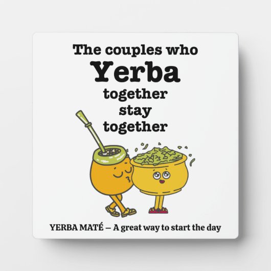 Stijlvolle YERBA MATE Koppels Fotoplaat (Voorkant)