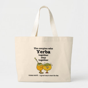 Stijlvolle YERBA MATE Koppels Grote Tote Bag