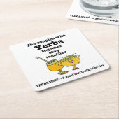 Stijlvolle YERBA MATE Koppels Kartonnen Onderzetters (Schuin)