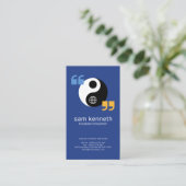 Stijlvolle Yin Yang Speech Box Translator Visitekaartje (Staand voorkant)
