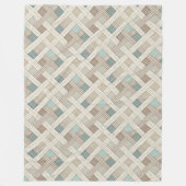 Stijlvolle Zachte Neutrale Geometrische Comfort iv Fleece Deken (Voorkant)