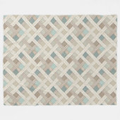 Stijlvolle Zachte Neutrale Geometrische Comfort iv Fleece Deken (Voorkant (Horizontaal))