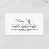 Stijlvolle, zachte tekst weduwschap goed informatiekaartje (Voorkant)