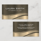 Stijlvolle zakelijke / gouden metallic golf achter visitekaartje (Voorkant / Achterkant)