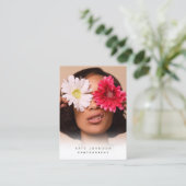 Stijlvolle zakelijke Logo fotograaf foto Visitekaartje (Staand voorkant)