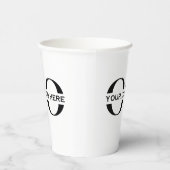 Stijlvolle zakelijke Logo, modern, wit Papieren Bekers (Rechts)