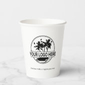 Stijlvolle zakelijke Logo, moderne professional Papieren Bekers (Achterkant)