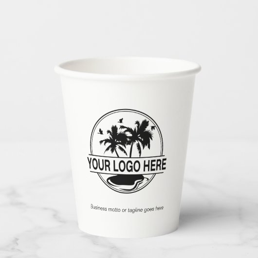 Stijlvolle zakelijke Logo, moderne professional Papieren Bekers (Voorkant)