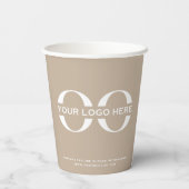 Stijlvolle zakelijke Logo, moderne professional Papieren Bekers (Achterkant)