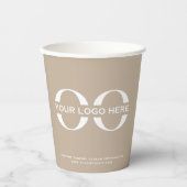 Stijlvolle zakelijke Logo, moderne professional Papieren Bekers (Voorkant)