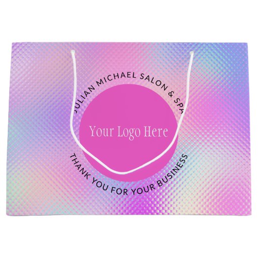 Stijlvolle zakelijke speciale Logo-holografisch Groot Cadeauzakje (Voorkant)