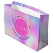 Stijlvolle zakelijke speciale Logo-holografisch Groot Cadeauzakje (Achterkant Gekanteld)