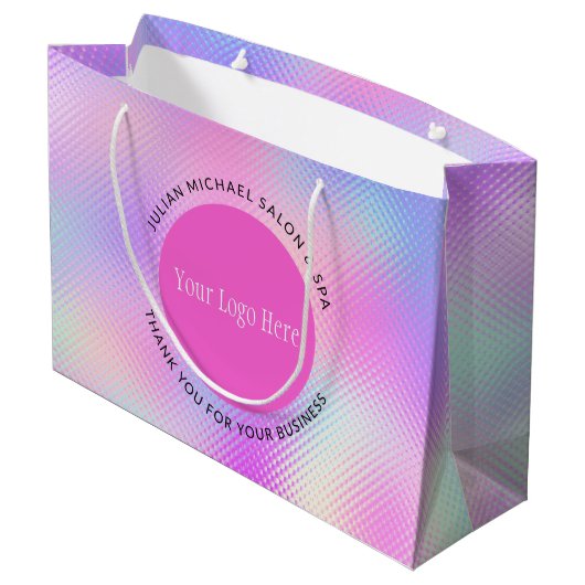 Stijlvolle zakelijke speciale Logo-holografisch Groot Cadeauzakje (Achterkant Gekanteld)