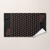 Stijlvolle  ZALM Polka Dot Zwart Bad Handdoek (Handdoek)