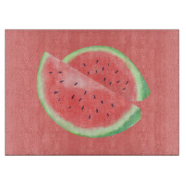 Stijlvolle zalm watermeloen glas snijplank