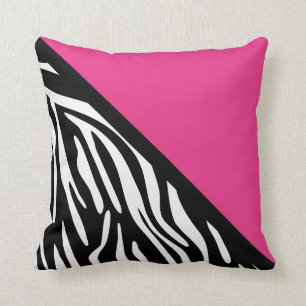Stijlvolle Zebra Afdrukken en roze Kussen