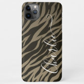 Stijlvolle Zebra Animal Print Patroon Gepersonalis iPhone Hoesje (Achterkant)