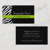 Stijlvolle Zebra BusinessCards: {Horizontaal} Visitekaartje (Voorkant / Achterkant)