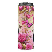 Stijlvolle Zebra in hartbril Thermosbeker (Achterkant)