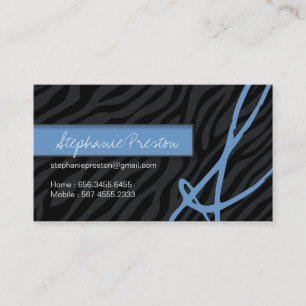 Stijlvolle zebra Print Calling Card Contactkaartje