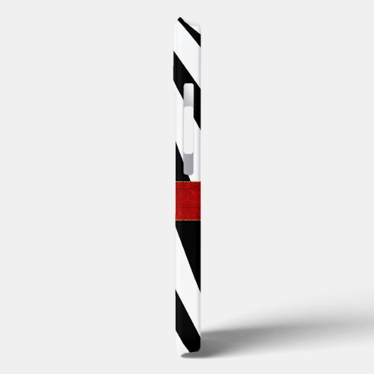 Stijlvolle Zebra Print Monogram Case-Mate iPhone Case (Achterkant / Links)