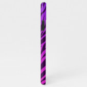 Stijlvolle Zebra Print Ombre Paarse Gepersonalisee iPhone Hoesje (Rechterkant)