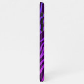 Stijlvolle Zebra Print Ombre Paarse Gepersonalisee iPhone Hoesje (Linkerkant)