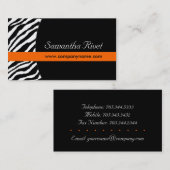 Stijlvolle Zebra Print Visitekaartjes (Voorkant / Achterkant)
