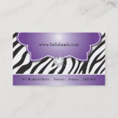 Stijlvolle Zebra Print Visitekaartjes (Achterkant)