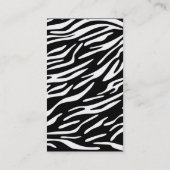 Stijlvolle Zebra Print Visitekaartjes (Achterkant)